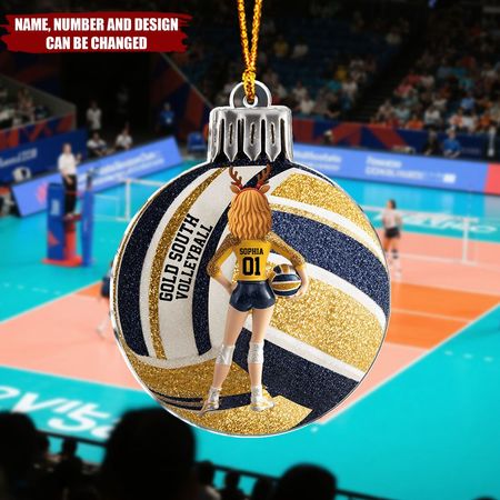 Liebe Volleyball - personalisierte Weihnachten Acryl Ornament